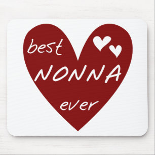 Red Heart Best Nonna Ever T-shirts gifts Mouse Pad