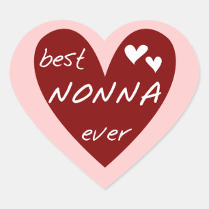 Red Heart Best Nonna Ever T-shirts gifts Sticker