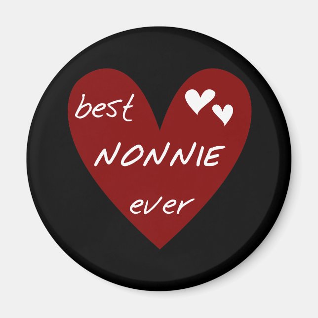 Red Heart Best Nonnie Ever T-shirts and Gifts Magnet (Front)