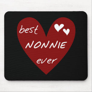 Red Heart Best Nonnie Ever T-shirts and Gifts Mouse Pad