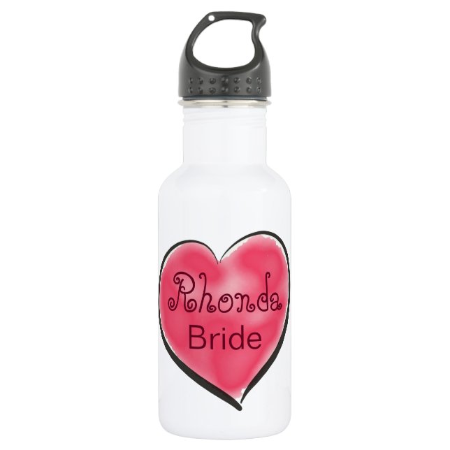Red Heart Bride 532 Ml Water Bottle (Front)