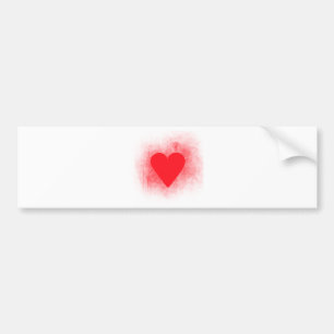 Red heart bumper sticker