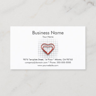 Red Heart Business Card Template