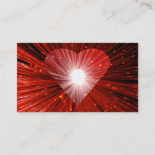 Red Heart business card white