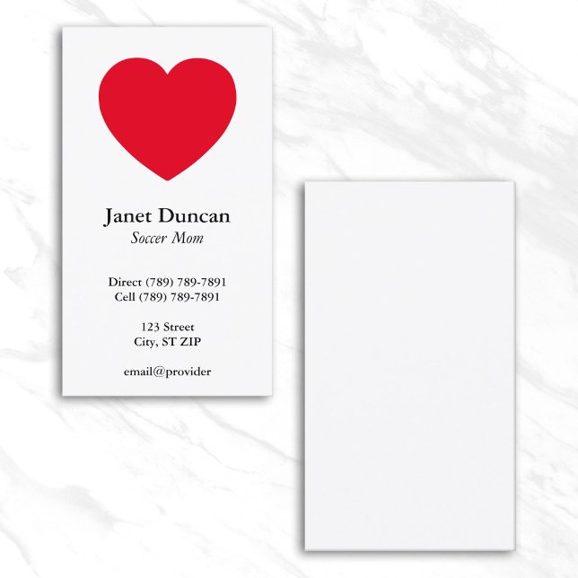 Red Heart Calling Card (Red Heart Calling Card)
