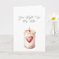 Red Heart Candle Light Up My Life Love