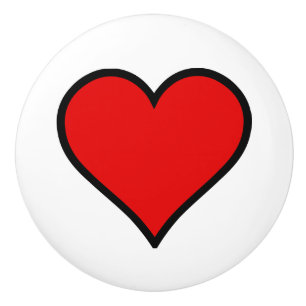 Red Heart/Ceramic Knob