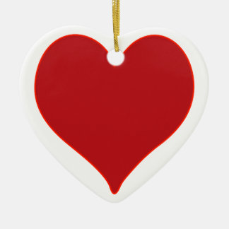 Red Heart Ceramic Tree Decoration