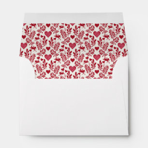 Red Heart Cherubs Fillagree Valentine's Envelope