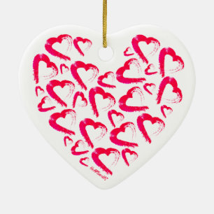 Red Heart Christmas Ornament