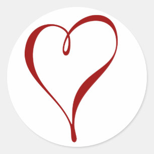 Red Heart Classic Round Sticker