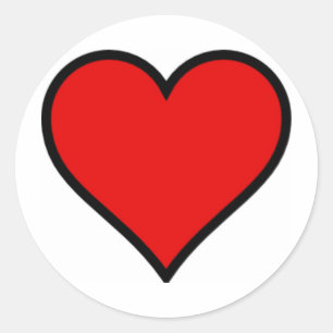 Red Heart Classic Round Sticker