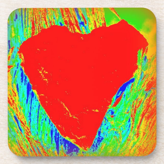 red heart coaster (Front)