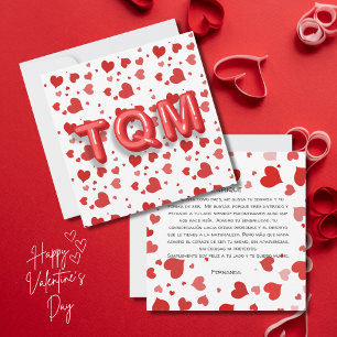 Red Heart Confetti TQM 3d Letters