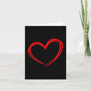 Red Heart Cool Love Heart Graphic Valentines Day M Card