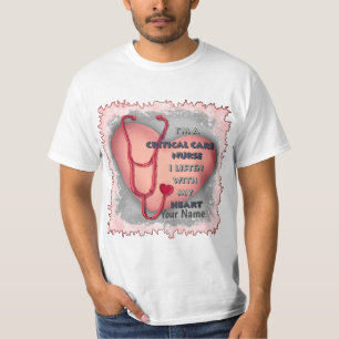 Red Heart Critical Care custom nurses t-shirt