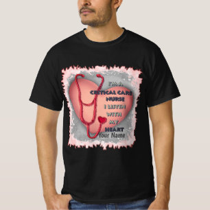 Red Heart Critical Care custom nurses t-shirt