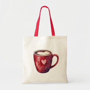 Red Heart Cup Tote Bag