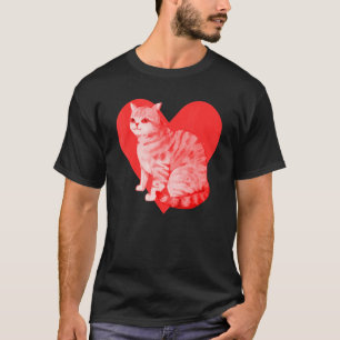 Red Heart Cute Pet Best Friend American Shorthair T-Shirt