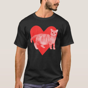 Red Heart Cute Pet Best Friend American Wirehair C T-Shirt
