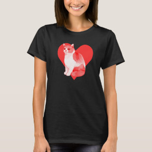 Red Heart Cute Pet Best Friend British Shorthair C T-Shirt