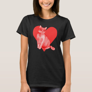 Red Heart Cute Pet Best Friend Chartreux Cat T-Shirt
