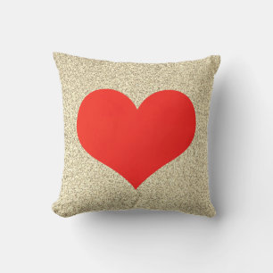 Red Heart Cute Weddings Gold Glittery Patterns Cushion