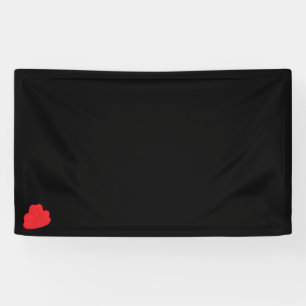 Red heart Design Vinyl Banner