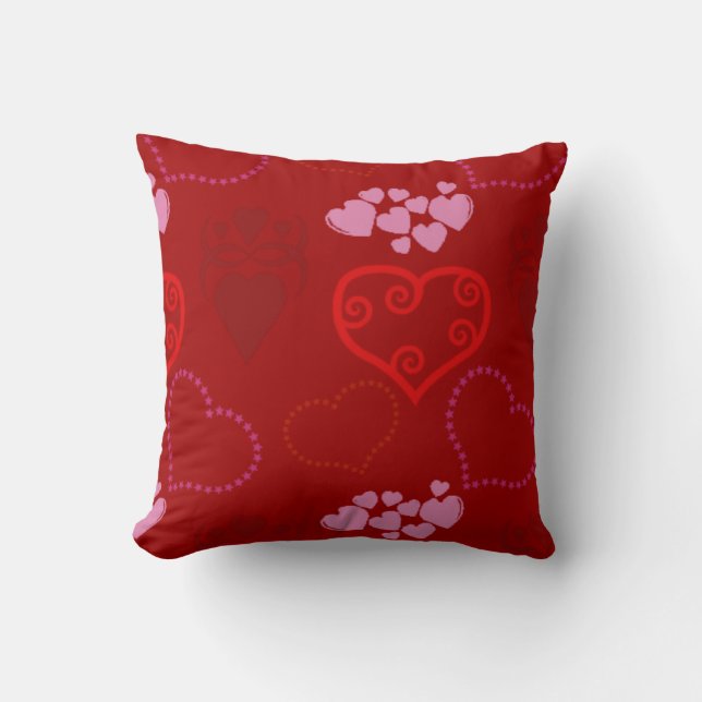 Red Heart Designer Valentine's Day Toss Pillows (Front)