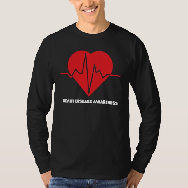 Red Heart Disease Awareness In February Heart Heal T-Shirt (Front)