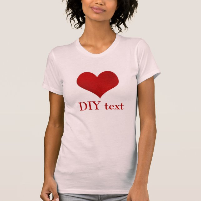 Red Heart, DIY text T-Shirt (Front)