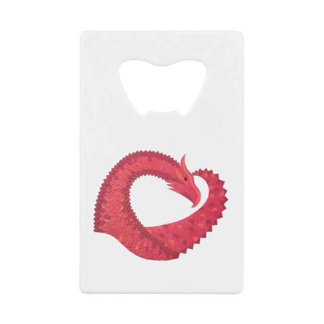 Red heart dragon on white (Front)