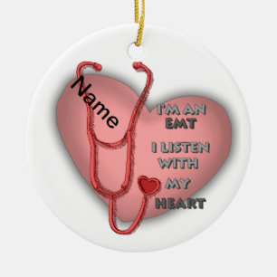Red Heart EMT Ceramic Tree Decoration