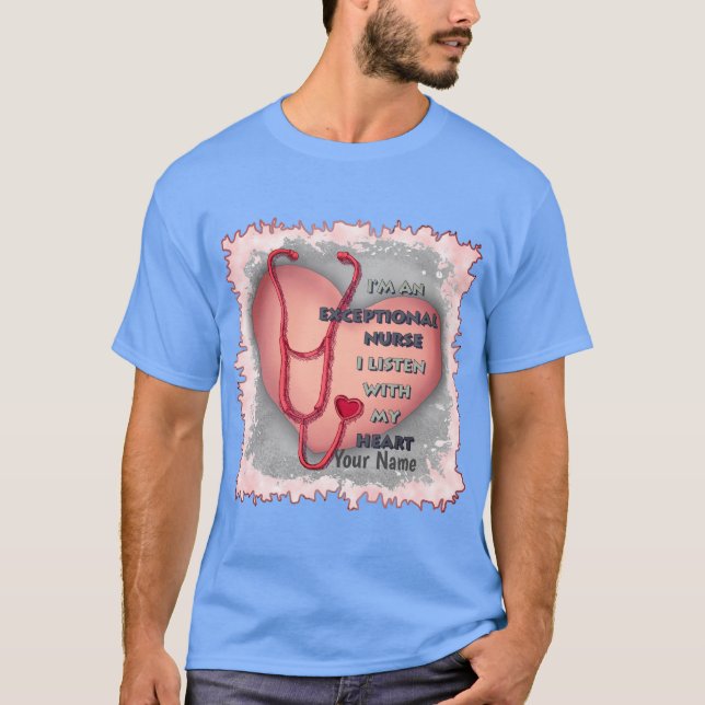 Red heart exceptional nurse  T-Shirt (Front)