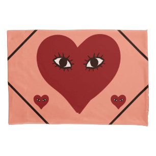 Red Heart Face Pillowcase