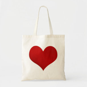 Red Heart/Faux Foil Tote Bag