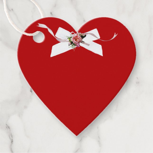 Red Heart Favour Tags (Front)