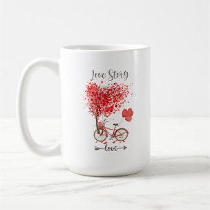 red heart for my valentine coffee mug