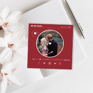 Red Heart Forever Love Photo Valentines Day Holiday Card