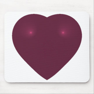Red Heart Fractal Mouse Pad