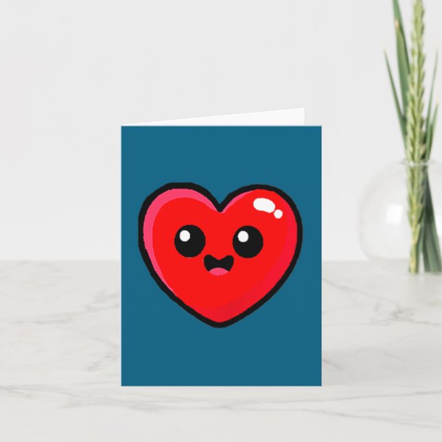 Red Heart Funny Cute Design For Men Women Husband  Card (Front)