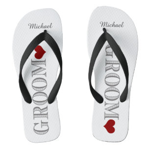 Red Heart Groom's Jandals