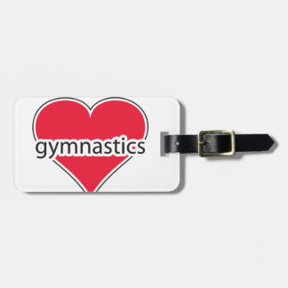 Red Heart Gymnastics Luggage Tag