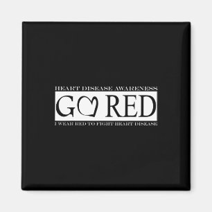 Red Heart Health Month Tee American Heart Health  Magnet