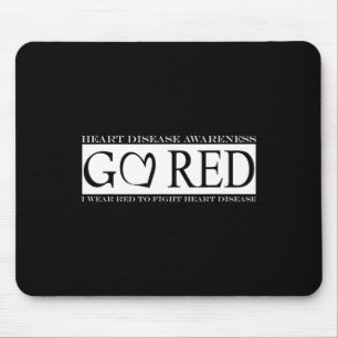 Red Heart Health Month Tee American Heart Health Mouse Pad
