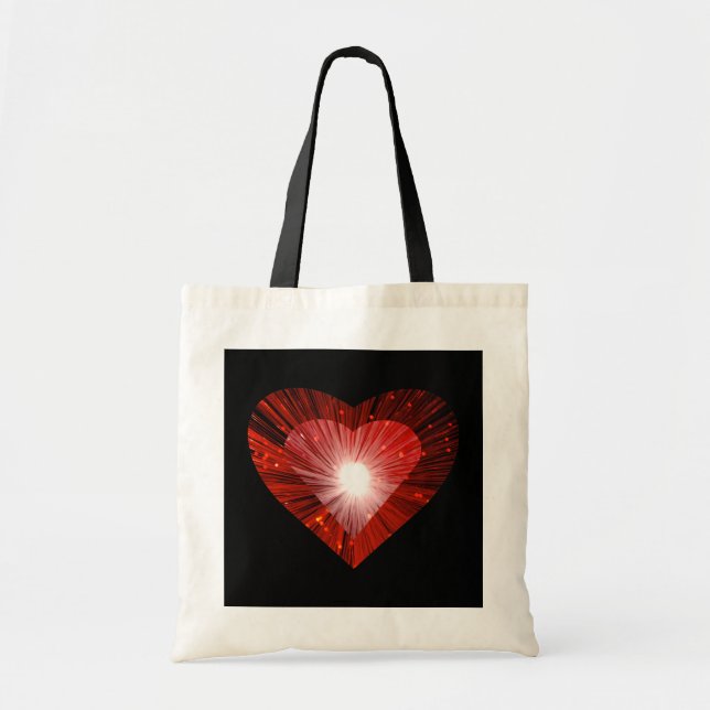 Red Heart 'heart' tote bag black (Front)