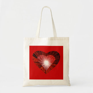Red Heart 'heart' tote bag red