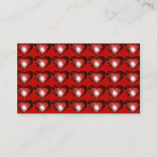 Red Heart 'hearts' business card red