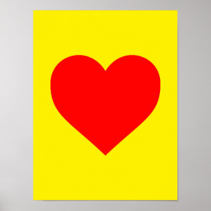Red Heart Heat Pop Art Poster