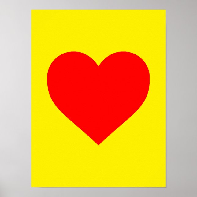 Red Heart Heat Pop Art  Poster (Front)